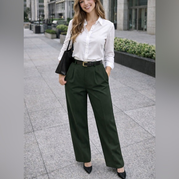 Harlow Pants - Harlow Dark Green Women's Trousers